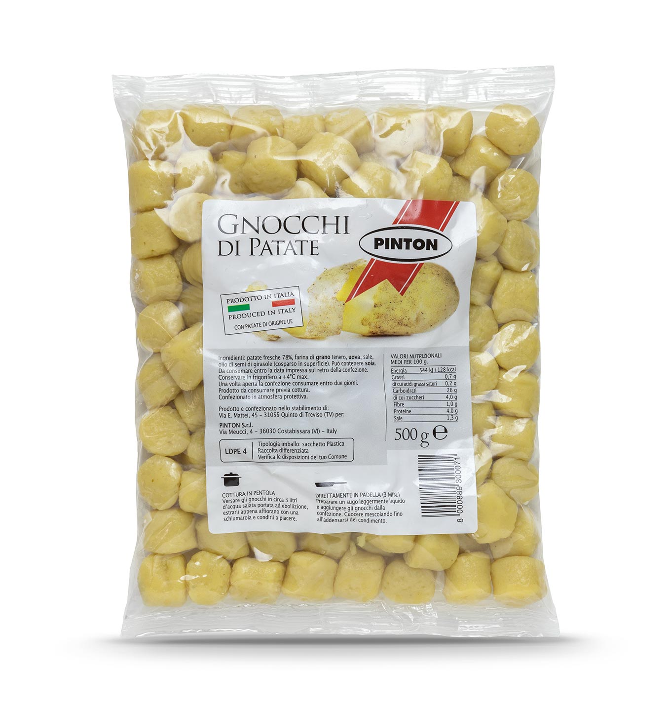 Gnocchi di patate - 500 g - pasta pinton